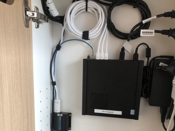 Treatment room PC with vented cupboard