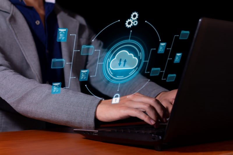 cloud computing on computer to transmit data